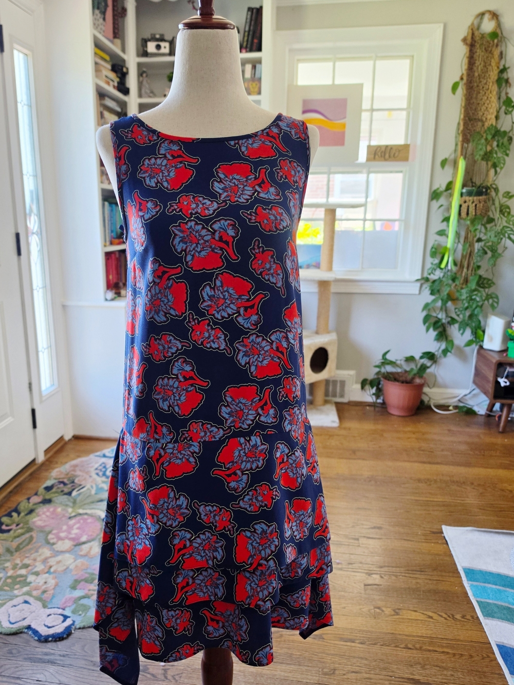Peter Som At Anthropologie Sintra Floral Sleeveless A-Line Dress Size 00